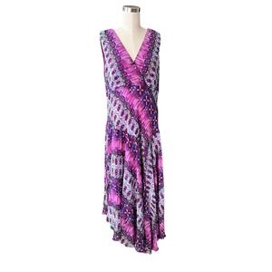 RABBIT‎ RABBIT RABBIT Sleeveless Midi Asymmetrical Dress Women's Size 14 Lined